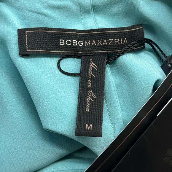 BCBGMaxAzria NWT Ocean Teal Doris Halter Mini Dress Size Medium - Picture 9 of 11